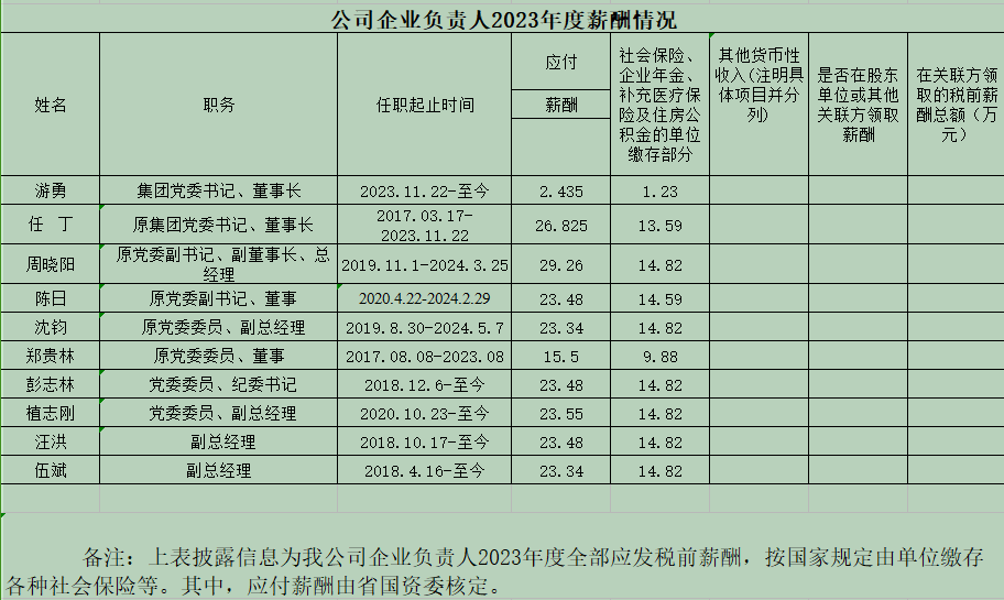 87f97587-7e1b-4f4b-85e6-7d24adddcb30 公司企业掌管人2023年度薪酬情况